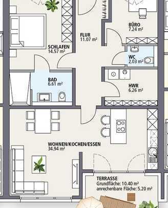 Hochwertige Ausstattung und ernergiesparende Technik - 
Neubau einer barriefreien Bungalow-Anlage