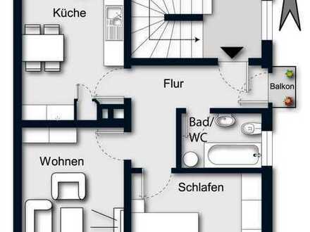 Modernisierte teilmöblierte 2-Zimmer-Wohnung mit Einbauküche in Freiburg im Breisgau