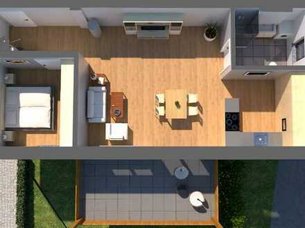 Attraktive, ca. 71 m² große, barrierefreie 2-Zimmer-Wohnung mit Balkon und Blick ins Grüne