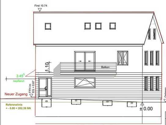 OBER-RAMSTADT: Projektiertes 2-Familienhaus mit 3 Stellplätzen und ca. 198 m² genehmigte Wohnfläche!