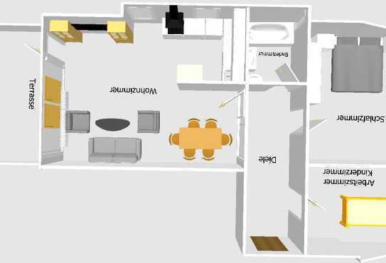 Geschmackvolle, modernisierte 3-Zimmer-Wohnung mit geh. Innenausstattung mit Balkon