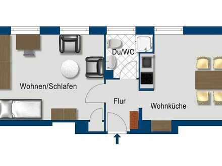 Gemütliche 1-Zimmer-Wohnung mit großem separatem Schlafzimmer, ab dem 01.08.2023