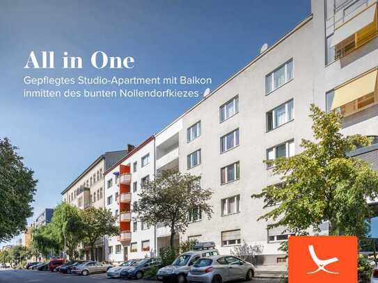 All in One - Gepflegtes Studio-Apartment mit Balkon inmitten des bunten Nollendorfkiezes