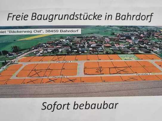 Freie Baugrundstücke in Südausrichtung ab 400m² in Bahrdorf!