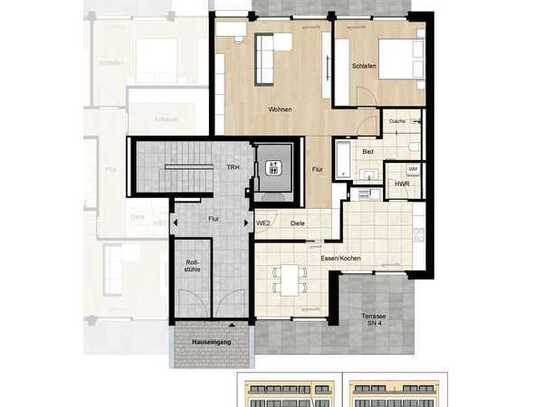 2-Zimmer-Neubauwohnung im EG mit Gartenanteil (WE 2)