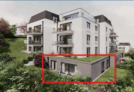 Neubau 3-Zimmer-Erdgeschosswohnung mit gehobener Innenausstattung mit Terrasse in Gummersbach