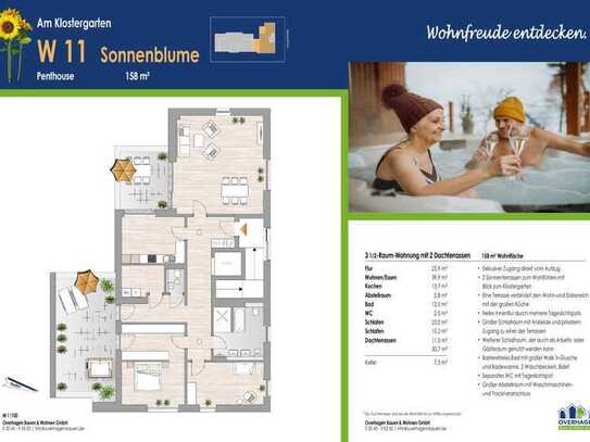 Traumhafte Penthouse-Wohnung mit 2 Dachterrassen (ETW Nr. 11)