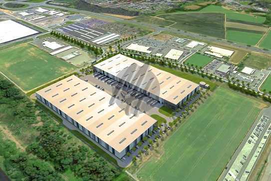 KEINE PROVISION ✓ NEUBAU ✓ Lager-/Logistikflächen (20.000 m²) & optional Büroflächen zu vermieten