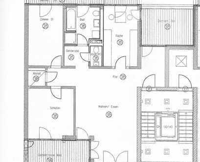 Neuwertige Penthouse-Wohnung mit dreieinhalb Zimmern und Balkon in Duisburg