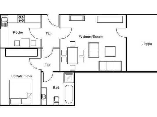 Attraktive 2-Zimmer-Wohnung mit Balkon und Einbauküche in Leichlingen (Rheinland)