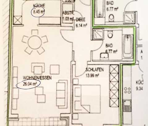 Frechen Innenstadt! Hochwertige 69 m² barrierefreie 2-Raum-Wohnung mit schönem Balkon;Köln-Anbindung