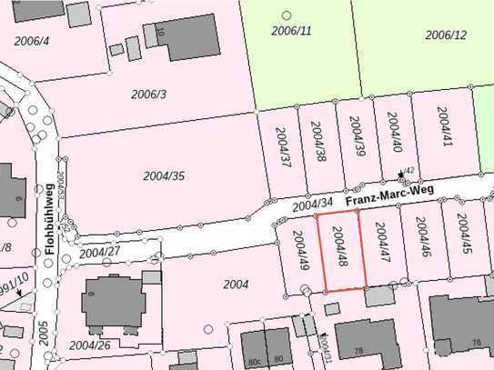 Grundstück für Doppelhaushälfte in Penzberg im Neubaugebiet Franz-Marc-Weg