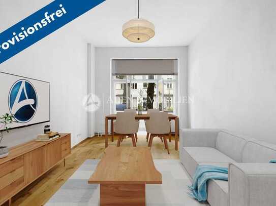 PROVISIONSFREI ! Sanierte 3-Zimmer-Hochparterrewohnung mit Einbauküche und Balkon