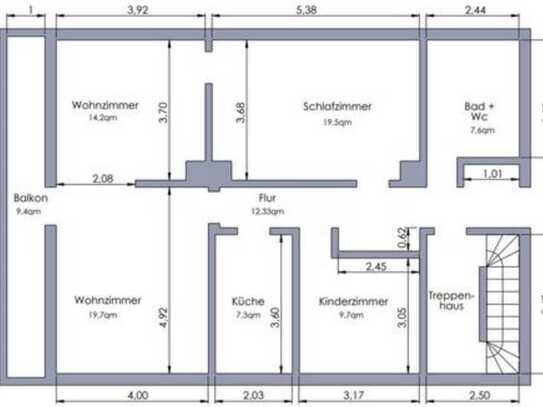 Freundliche und gepflegte 4-Zimmer-Wohnung mit Balkon in Trostberg