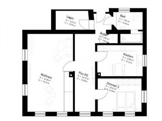 Erstbezug nach Sanierung: 2 Zimmer Erdgeschoss Wohnung mit eigenem Garten