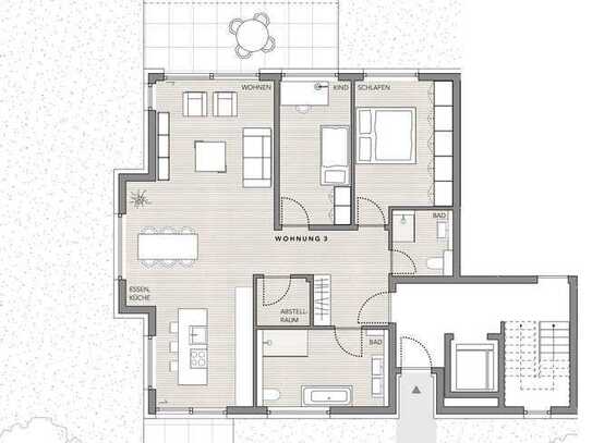 3,5 – 4,5 Zimmer-Wohnung mit großzügigem Garten und flexiblem Grundriss