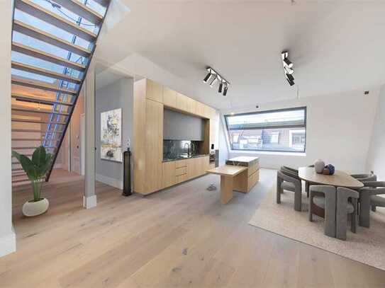 EXKLUSIVES-PENTHOUSE mit ca.50QM -DACHGARTEN & 360° VIEW in TOPMODERNISIERTEM ALTBAU -50M zur SPREE!