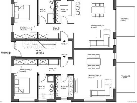 Erstbezug exklusive 2 Zimmerwohnung inkl Terrasse/Balkon mit gehobener Ausstattung