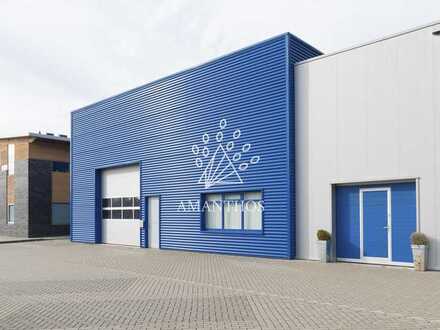 Neubauhalle mit direkter Autobahnanbindung