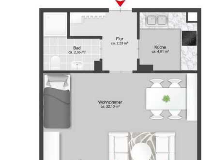 renoviertes 1 Zimmer-Apartment
