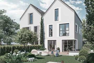 DUO KFW 40 QNG – Giebelhaus mit individueller Fassade und großem Privatgarten