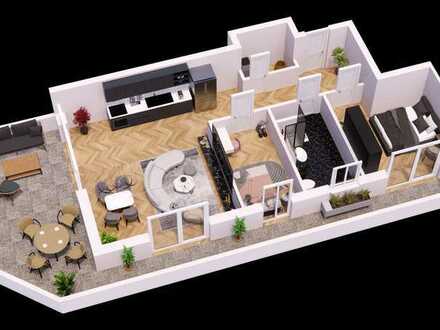 Erstbezug mit großer Dachterrasse: Stilvolle 2,5-Zimmer-DG-Wohnung in Worms