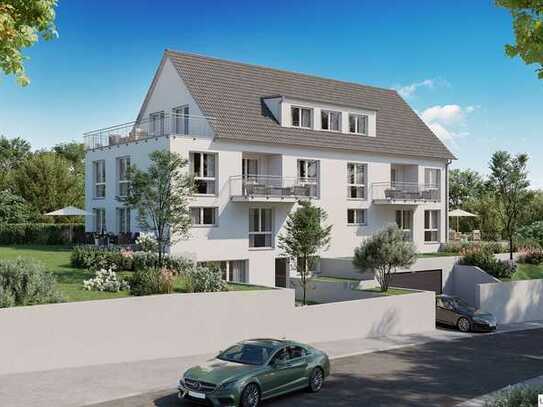 Heilbronn - Böckingen : In Aussichtslage 3,5 Zimmer Neubau Wohnung mit Terrasse und Garten