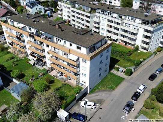 Helle 3,5-Zimmer-Wohnung mit großer Dachterrasse in ruhiger Lage von Offenhausen