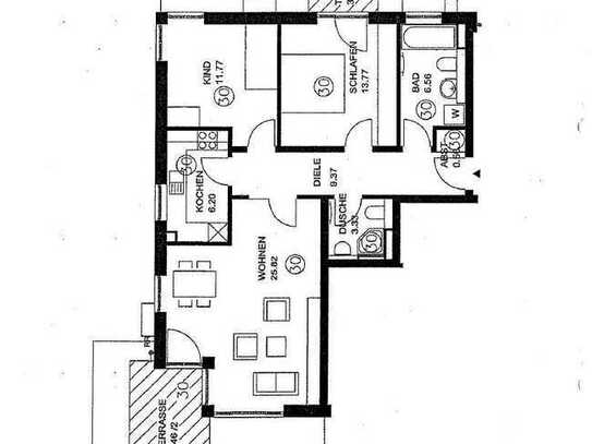 3-Zimmer ruhige Gartenwohnung / Terrassenwohnung in Unterföhring Zentrum