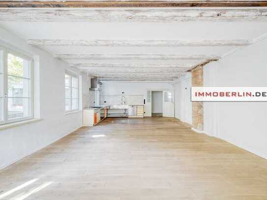 IMMOBERLIN.DE - Wohnen & Arbeiten in Ruhelage! Modernisierte Remise mit Loftcharakter