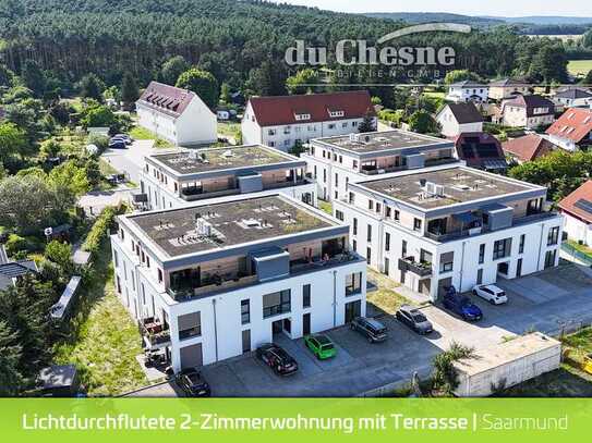 Modern geschnittene Neubauwohnung im EG mit Terrasse in Saarmund