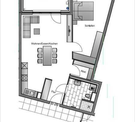 Mio 2-Zimmer-Neubauwohnung