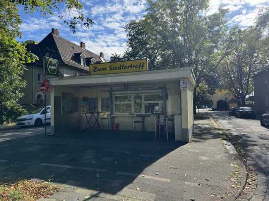 Eisenbahnsiedlung: Waschechter Ruhrpottkiosk "Der Siedlertreff" in Duisburg-Friemersheim zur Miete/