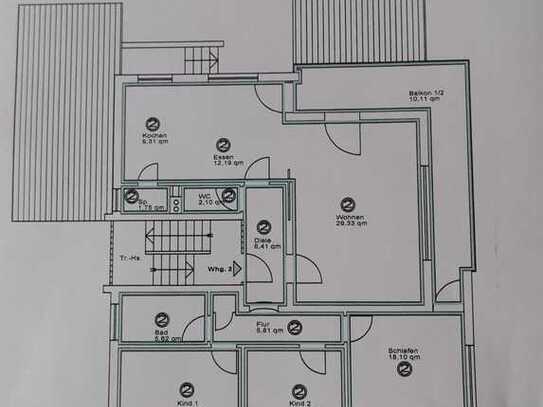 Ansprechende und helle 5-Zimmer-Wohnung mit Balkon in Bretten