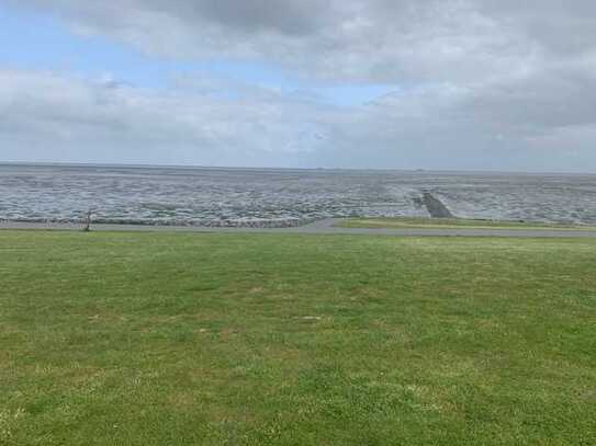 Halbinsel Nordstrand - Romantisches Reetdachhaus direkt am Deich, super Lage an der Nordsee !