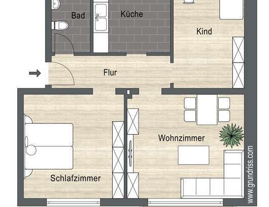 modernisierte Wohnung - Nahe der S-Bahn Neugraben-Fischbek