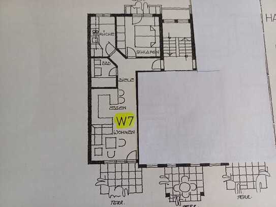 ruhige 2-Zi-Wohnung mit Terrasse