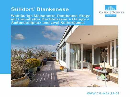 Sülldorf/ Blankenese - Weitläufige Maisonette-Penthouse-Etage mit traumhafter Dachterrasse!