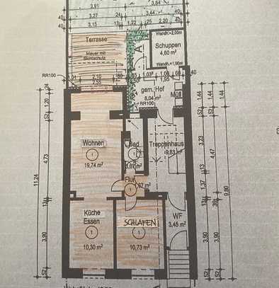 Rüttenscheid 2-Raum-Wohnung mit Terrasse / Garten / Keller / Waschmaschine und Trockner