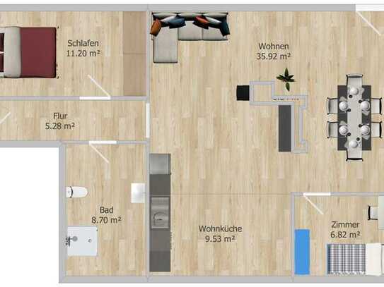 Erstbezug nach Kernsanierung: Loftähnliche 2,5-Zimmer-Wohnung in Marktredwitz