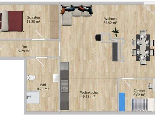 Große Loftähnliche 2,5-Zimmer-Wohnung in Marktredwitz Wölsauerhammer