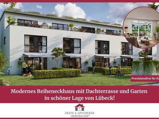 Modernes Reiheneckhaus mit Dachterrasse und Garten in schöner Lage von Lübeck!