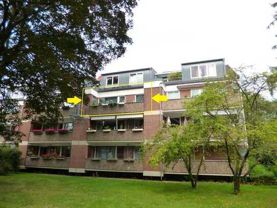 Lichtdurchflutete Drei-Zimmer-Wohnung in Düsseldorf-Wersten mit Balkon zu verkaufen