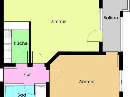 2-Raum-Wohnung mit Balkon im EG