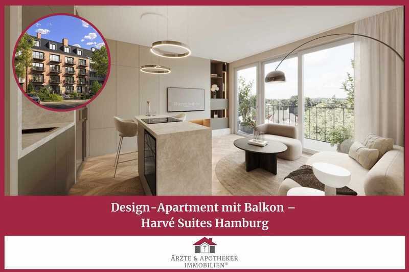 Design-Apartment mit Balkon – Harvé Suites Hamburg