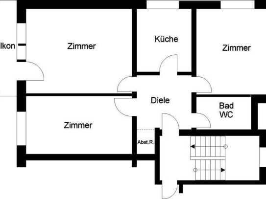 3-Zimmerwohnung mit WBS A in Blumenberg