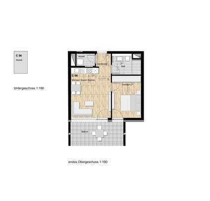 2-Zimmer Neubauwohnung mit Balkon