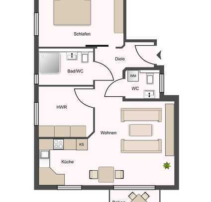 Neubaukomfort: Exklusive 2-Zimmer-Wohnung im 1. Obergeschoss mit Aufzug; Balkon; und PKW-Stellplatz