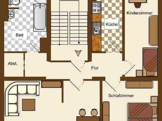 3-Raum-Wohnung mit Balkon in Weißenfels