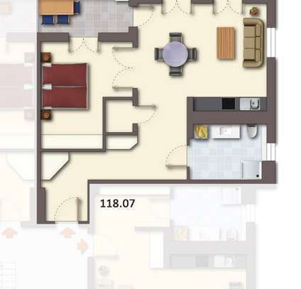 Neuwertige 2-Raum-Wohnung mit Balkon und Einbauküche in Potsdam